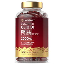 Carica l'immagine nel visualizzatore di Gallery, Olio di Krill Puro Antartico 2000mg con Astaxantina e Fosfolipidi