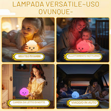 Carica l'immagine nel visualizzatore di Gallery, Luce notturna per bambini, lampada in silicone con luce calda dimmerabile progressiva e luce a 7 colori, luce notturna r
