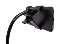 Carica l'immagine nel visualizzatore di Gallery, System-S Supporto per smartphone con collo di cigno in metallo da 45 cm, morsetto da tavolo con apertura di 5 cm, pinza 