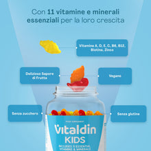 Carica l'immagine nel visualizzatore di Gallery, VITALDIN Gommose Multivitaminiche Bambini Senza Zuccheri - 70uds