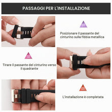 Carica l'immagine nel visualizzatore di Gallery, Mugust 6 passanti per orologio, 20 mm, in silicone per Garmin Vivoactive 5/3, Garmin Venu Sq/Venu Sq 2/Sq 2 Music/Venu 2