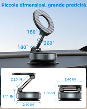 Carica l'immagine nel visualizzatore di Gallery, PlusAcc Supporto Telefono Auto Ventosa Magnetico – Fissaggio a vuoto, Rotazione 360°,Installazione in un secondo, Compat