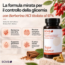 Carica l'immagine nel visualizzatore di Gallery, Berberina, Cromo e Cannella di ceylon per Glicemia - Sugar Balance - SOVA
