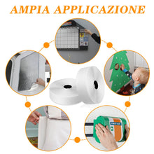 Carica l'immagine nel visualizzatore di Gallery, Blooven Autoadesivo Nastro Adesivo 8 Metri 20 mm, Autoadesivo Forte Universale (20 mm x 8 m, Bianco)