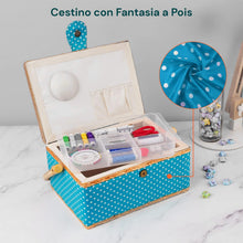 Carica l'immagine nel visualizzatore di Gallery, Avilia Kit Cucito Completo 76 Accessori con Cestino Porta Cucito