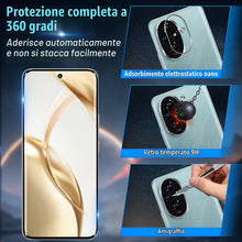 Carica l'immagine nel visualizzatore di Gallery, Vetro Temperato per Honor 200 5G, 2 Pezzi 3D Pellicola Protettiva+ 2 Pezzi Pellicola Fotocamera, Protettiva Anti Graffi 