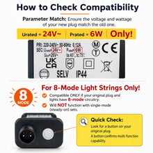 Carica l'immagine nel visualizzatore di Gallery, Yowin Trasformatore Luci di Natale 24V 6W AC Alimentatore