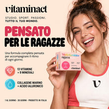 Carica l'immagine nel visualizzatore di Gallery, Multivitaminico Ragazza Active Pro, ELETTO PRODOTTO DELL'ANNO 2025-22 Vitamine e Minerali con Ferro e Magnesio, per il N