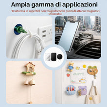 Carica l'immagine nel visualizzatore di Gallery, 9 pezzi Piastrine metalliche per supporto magnetico telefono auto, piastre di ricambio con pellicola adesiva, compatibil