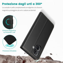 Carica l'immagine nel visualizzatore di Gallery, SineOrdo Cover compatible con iPhone 17 Custodia, Custodia iPhone 17 Cover Libro Portafoglio Folio Pelle Flip Stand Case
