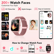 Carica l'immagine nel visualizzatore di Gallery, Smartwatch Donna,1.85"Orologio Smartwatch Chiamate Bluetoot 2 Cinturini