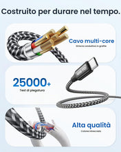 Carica l'immagine nel visualizzatore di Gallery, RAVIAD Cavo USB C USB C 60W [4Pezzi 0.5M+1M+1M+2M] Cavo USB Type-C PD 3A
