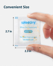Carica l'immagine nel visualizzatore di Gallery, wisedry 10 grammi [30 confezioni] di gel di silice essiccante riutilizzabile per l'umidità con indicatore di colore rica