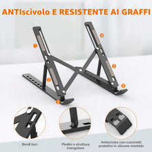 Carica l'immagine nel visualizzatore di Gallery, GRIFEMA Supporto PC Portatile e Laptop Regolabile, Rialzo Pieghevole