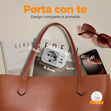 Carica l'immagine nel visualizzatore di Gallery, TESSAN Adattatore Presa Americana con USB C, 2 prese IT, 1 Schuko, Tipo B