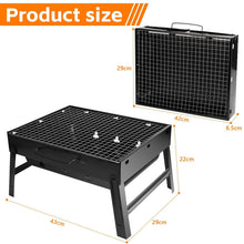 Carica l'immagine nel visualizzatore di Gallery, Barbecue Portatile a Carbone,BBQ Grill Pieghevole,43cm x29cmx 22cm