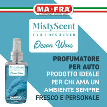 Carica l'immagine nel visualizzatore di Gallery, MAFRA - MistyScent Spray Ocean Wave, Formato 100ml, Profumatore Auto in Spray, Fragranza Marina Fresca e Rigenerante