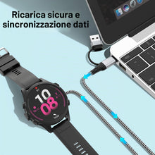 Carica l'immagine nel visualizzatore di Gallery, Amzpas 2-in-1 USB C Cavo per Garmin, Caricatore per Garmin Fenix 8 E 7 7X 7S Sapphire Solar 6X 6S,Forerunner 970 965 955