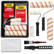 Carica l'immagine nel visualizzatore di Gallery, Fit For The Job Kit di decorazioni per la casa da 10 pezzi, vassoio per pittura e set di rulli con pennello, telo antipo