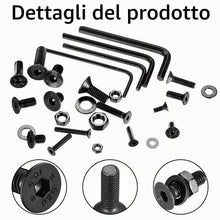 Carica l'immagine nel visualizzatore di Gallery, 1062 PzViti M3 M4 M5 M6, Bulloni e Dadi, Set di Viti a Testa Svasata con Esagono Incassato, Viti a Testa Piatta Esagonal