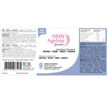 Carica l'immagine nel visualizzatore di Gallery, NMN Ageless Lycomplex | Integratore Anti Invecchiamento e Antiossidante | Formula con β-Nicotinamide Mononucleotide, Res