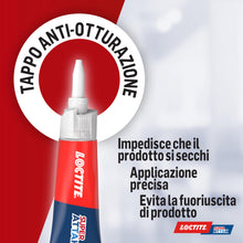 Carica l'immagine nel visualizzatore di Gallery, Loctite Super Attak Plastica, Colla per plastica istantanea, 2 g + 4 ml