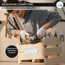 Carica l'immagine nel visualizzatore di Gallery, 10 x Piastre forate (100 x 40 x 2) Piastra di fissaggio, Connettore per legno, Lastrina di giunzione piatta, Piastra di 