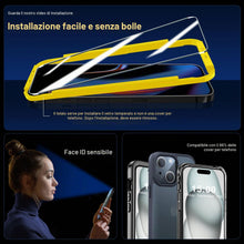 Carica l'immagine nel visualizzatore di Gallery, QHOHQ 3 Pezzi Vetro Temperato per iPhone 15 [6,1 Pollici] e 3 Pezzi Pellicola Fotocamera, Pellicola Prottetiva Anti Graf