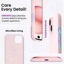 Carica l'immagine nel visualizzatore di Gallery, ORNARTO Cover per iPhone 15 Silicone,Antiurto,Rosa Creta