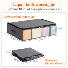 Carica l'immagine nel visualizzatore di Gallery, Lifewit Contenitori Sottoletto, Scatole Vestiti con Finestra Frontale Trasparente, Organizer per Armadi e Contenitori pe