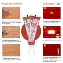 Carica l'immagine nel visualizzatore di Gallery, Set di riparazione in laminato, 31 stucco per legno, 18 colori, set di riparazione per parquet, kit di riparazione per l