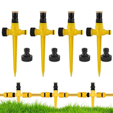 Carica l'immagine nel visualizzatore di Gallery, 4 Pezzi Irrigatore da Giardino, Irrigatore d'acqua Rotante a 360° Sistema di Irrigazione Circolare Automatico Regolabile