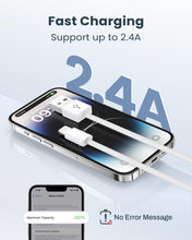 Carica l'immagine nel visualizzatore di Gallery, Cavo iPhone Originale Apple Certificato MFi 1M 2Pezzi Caricatore iPhone