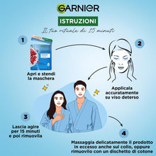 Carica l'immagine nel visualizzatore di Gallery, Garnier Hydra Bomb Maschera In Tessuto Super Idratante al Melograno, 28 gr