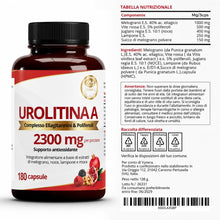 Carica l'immagine nel visualizzatore di Gallery, Urolitina A Integratore 2300mg 180 Capsule Vegetali