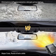 Carica l'immagine nel visualizzatore di Gallery, Riscaldatore per Auto 12 V 200 W – Sbrinatore e Antiappannante Portatile Girevole A 360° con Presa Accendisigari, Riscal