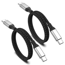 Carica l'immagine nel visualizzatore di Gallery, Cavo USB C a USB C 60cm, 2 pezzi cavo USB C corto cavo auto Android tipo C cavo di ricarica veloce per iPhone 15/15 Pro/