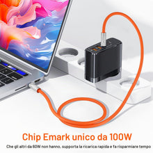 Carica l'immagine nel visualizzatore di Gallery, Cavo Silicone USB 3.2 Gen2 1M, Cavi Flessibile USBC 20Gbps PD 100W Tipo C 4K@60Hz per Thunderbolt 3, iPad, MacBook, Aran