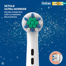 Carica l'immagine nel visualizzatore di Gallery, 8 Testine Morbide Spazzolino Elettrico Ricambio Compatibile con Oral-B per Gengive Sensibili CliniCaps SoftSense Vital C