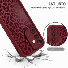 Carica l'immagine nel visualizzatore di Gallery, ZhuoFan Cover per Samsung Galaxy A15 5G 6,5”, Aesthetic Leopardata Motivo Custodia Rosso Opaca Ultra Morbida Sottile Leg