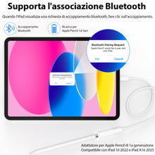 Carica l'immagine nel visualizzatore di Gallery, Adattatore USB-C per Apple Pencil 1 Gen, Accoppiamento Bluetooth