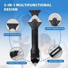 Carica l'immagine nel visualizzatore di Gallery, [Upgrade] 3 in 1 Raschietto Spatola per Silicone Raschietto, LINKINNO Strumenti per Calafataggio Rimozione Tira del Sili