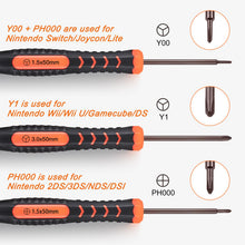 Carica l'immagine nel visualizzatore di Gallery, JOREST Cacciaviti Kit per Switch, 6Pcs Smontaggio Set con Triwing Y00,Y1,Phillips PH000, Pinzette, Piede di Porco, Leva 