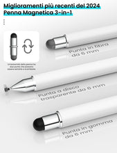 Carica l'immagine nel visualizzatore di Gallery, MEKO Penna Touchscreen Magnetico 3 in 1 Penna per Tablet con Punte in Fibra, Gomma e Disco, compatibile con tablet/telef