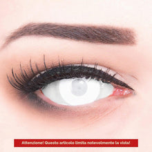 Carica l'immagine nel visualizzatore di Gallery, Funnylens Cieco White completo Bianche Lenti A Contatto Zombie Zombi bianco colorate Lenti a tema Lenti annuali tra cui 