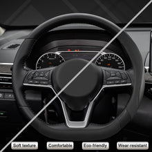 Carica l'immagine nel visualizzatore di Gallery, GIANT PANDA Coprivolante per Nissan, a forma di D, per Qashqai,Juke,X-Trail,Leaf(nero, misura standard)