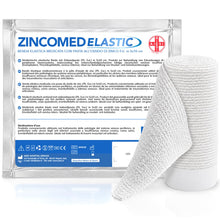 Carica l'immagine nel visualizzatore di Gallery, AIESI® Benda elastica medicata con pasta all’ossido di zinco F.U. m 5x10 cm ZINCOMED ELASTIC, Made in Italy