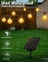 Carica l'immagine nel visualizzatore di Gallery, FIFlying Catena Luminosa Esterno Solare 17M Luci Solari da Giardino con 24+1 Lampadine LED G40 Impermeabile Luci Gazebo 