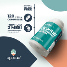 Carica l'immagine nel visualizzatore di Gallery, Collagene Idrolizzato, Collagene e Acido Ialuronico, 120 cpr. Collagene
