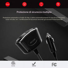 Carica l'immagine nel visualizzatore di Gallery, BESTEK Caricabatteria per Auto 150W, 12/24 V 2 Porte USB &amp; 2 Prese Accendisigari Caricatore da Auto per Pad Tablet Smart
